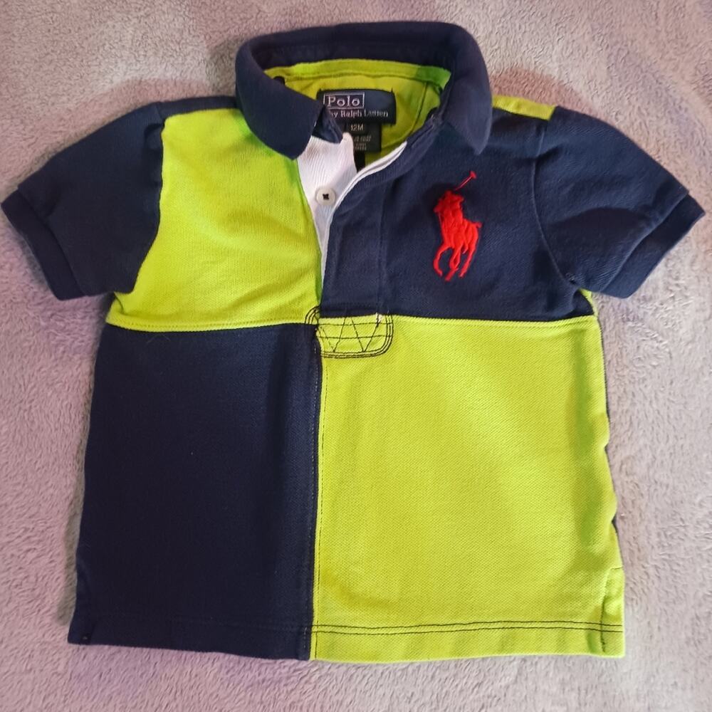Polo Ralph Lauren kids big pony pique polo shirt. Size 12 months.
